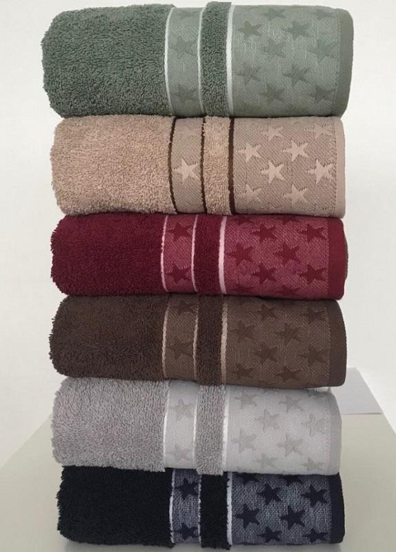 Набор полотенец махровых хлопковых KARVEN H3124 STAR 50х90 (6шт)