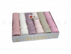 Набор кухонных полотенец махровых хлопковых KARVEN HM678 MUHUR V4 30х50 (6шт)