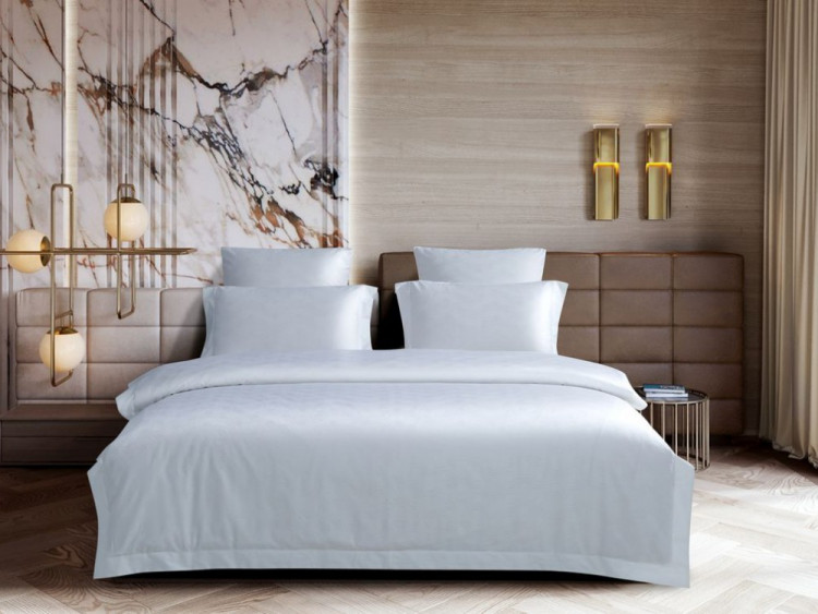 Постельное белье из хлопкового жаккарда ASABELLA Гексагон 50х70 (2шт) и 70х70 (2шт) семейное