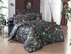 Постельное белье из сатина де люкс SAREV 300TC N083 JENNY V1-ANTRASITE 50х70 (2шт), 70х70 (2шт) семейное
