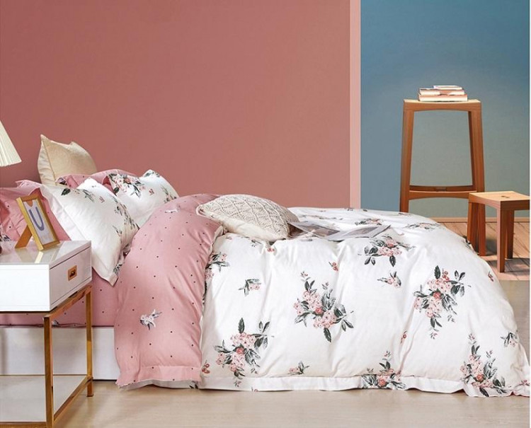 Постельное белье двухстороннее из твил-сатина SAILID BP-141-4 семейное