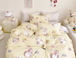 Постельное белье из твил-сатина TANGO кошка и бабочка 50х70 (2шт) 2-спальное