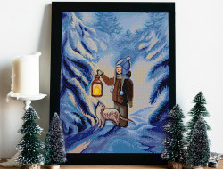 Кристальная (алмазная) мозаика ФРЕЯ ALVK-95 Зимний лес