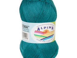 Пряжа ALPINA XENIA №120 темно-бирюзовая 100% мерсеризованный хлопок 10 шт х 50 гр, 240 м +/- 10 м