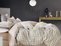 Постельное белье из твила TANGO классика в клетку 50х70 (2шт), 70х70 (2шт) евро