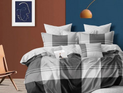 Постельное белье из микросатина TANGO клетка 50х70 (2шт) 2-спальное