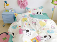 Постельное белье из твил-сатина TANGO верный друг 70х70 (2шт) 1,5-спальное