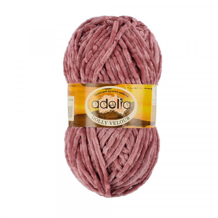 Пряжа ADELIA DOLLY VELOUR №05 античная роза 100% микрополиэстер, 5 шт х 100 гр, 93 м +/- 6 м