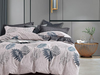 Постельное белье из сатина TANGO листочки 70х70 (2шт) 1,5-спальное