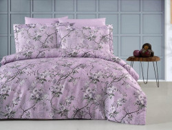 Постельное белье из страйп сатина с цветным принтом KARVEN N249-SB015 50х70 (1шт), 70х70 (1шт) 1,5-спальное