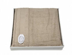 Плед из хлопка махровый KARVEN P956 ADA V2 светло-бежевый 160х220