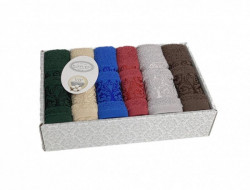 Набор кухонных полотенец махровых хлопковых KARVEN HM689 HAYAL V16 30х50 (6шт)