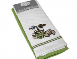 Набор кухонных полотенец хлопковых KARVEN HM770 ASKILI MUTFAK yesil-beyaz V2 40х60 (2шт)