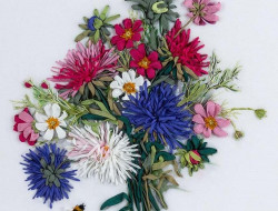 Набор для вышивания PANNA Живая картина JK-2063 АСТРЫ И КОСМЕИ 27х32