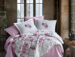 Покрывало из хлопка стеганое KARVEN Y923 DESIMA V1 PEMPE 180х240 с наволочкой 50х70