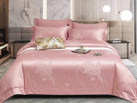 Постельное белье из жаккарда с оборкой KARVEN N008-603 50х70 (2шт), 70х70 (2шт) евро