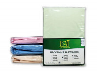 Простыня из сатина на резинке АЛЬВИТЕК салатовая 200х200