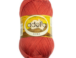 Пряжа ADELIA AURA №015 светло-кирпичная 100% акрил, 10 шт х 50 гр, 250 м +/- 5 м