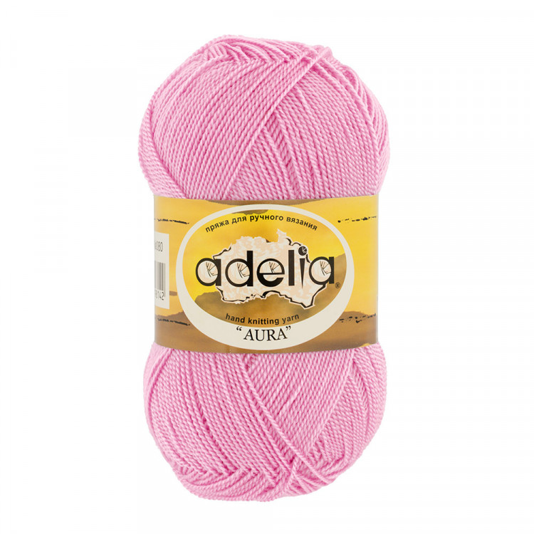 Пряжа ADELIA AURA №057 светло-розовая 100% акрил, 10 шт х 50 гр, 250 м +/- 5 м