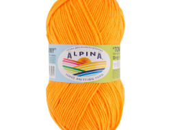 Пряжа ALPINA TOMMY №008 оранжевая 100% микнес 10 шт х 50 гр, 130 м +/- 10 м