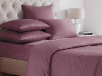 Простыня на резинке из сатина SAILID SL-8-90 божоле 90х200х25