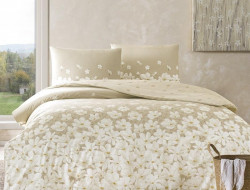 Постельное белье из ранфорса TAC RANFORCE APRIL бежевое 1,5-спальное