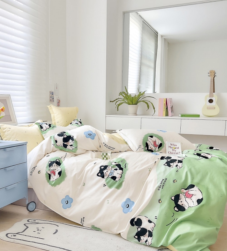 Постельное белье из твил-сатина TANGO мур-мяу 50х70 (2шт), 70х70 (2шт) евро