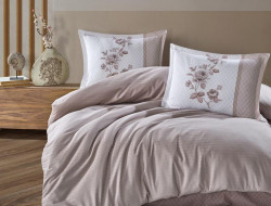 Постельное белье из DELUXE ранфорса KARVEN N029 SUAVE BROWN V-2 50х70 (4шт) евро