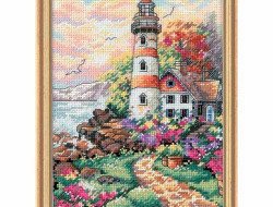 Набор для вышивания DIMENSIONS 06883 Маяк на рассвете 13x18 см