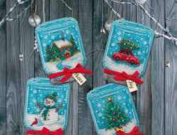 Набор для вышивания DIMENSIONS 70-08997 Рождественские украшения в банке 7,6 х 17,7 см