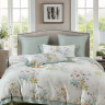 Постельное белье фланелевое из тенсела ASABELLA Бабочки в цветах 50х70 (1шт), 70х70 (1шт) 1,5-спальное