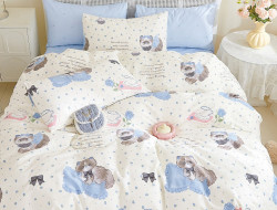 Постельное белье из сатина TANGO пушистые котята 50х70 (2шт) 1,5-спальное