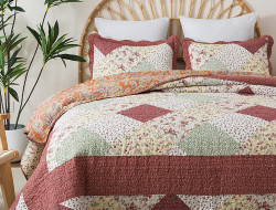 Покрывало с наволочками хлопковое TANGO PATCHWORK PW333-225 230х250