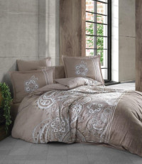 Постельное белье из сатина KARVEN N021 PELLINI BROWN V-1 50х70 (2шт), 70х70 (2шт) евро