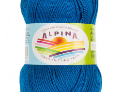 Пряжа ALPINA ANABEL №995 ярко-синяя 100% мерсеризованный хлопок 10 шт х 50 гр, 120 м +/- 6 м