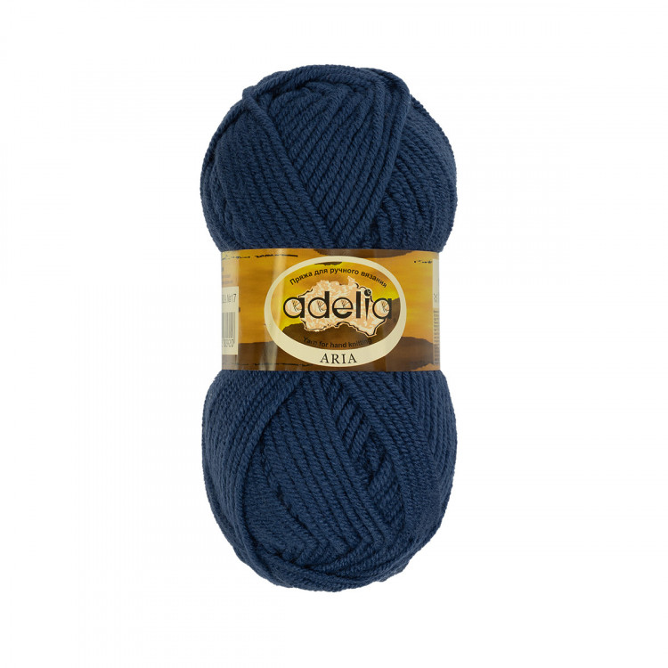 Пряжа ADELIA ARIA №17 синяя 100% акрил, 5 шт х 100 гр, 100 м +/- 5 м