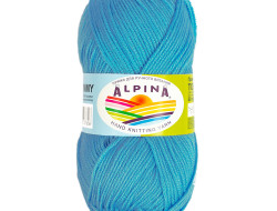 Пряжа ALPINA TOMMY №030 ярко-голубая 100% микнес 10 шт х 50 гр, 130 м +/- 10 м