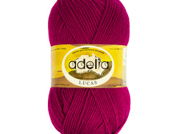 Пряжа ADELIA LUCAS №10 малиновая 70% шерсть, 30% акрил, 5 шт х 100 гр, 218 м +/- 10 м