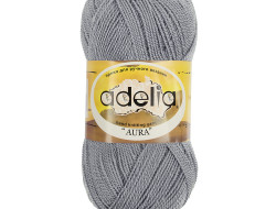 Пряжа ADELIA AURA №012 светло-серая 100% акрил, 10 шт х 50 гр, 250 м +/- 5 м