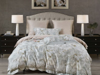 Постельное белье фланелевое из тенсела ASABELLA Морозное утро 50х70 (2шт), 70х70 (2шт) евро