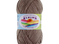 Пряжа ALPINA SATI №046 серо-коричневая 100% мерсеризованный хлопок 10 шт х 50 гр, 170 м +/- 10 м