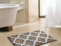 Коврик из микрофибры TANGO RAINBOW Ромбы бежевый 40х60