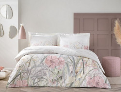 Постельное белье сатиновое TAC HAPPY DAY JESSICA светло-зеленое евро