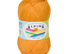 Пряжа ALPINA SATI №338 желто-оранжевая 100% мерсеризованный хлопок 10 шт х 50 гр, 170 м +/- 10 м