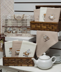 Набор кухонных полотенец КОФЕ НЕДЕЛЬКА 40х60 (7шт)