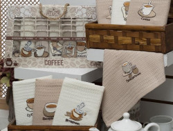Набор кухонных полотенец КОФЕ НЕДЕЛЬКА 40х60 (7шт)