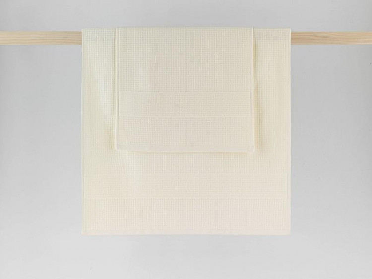 Полотенце махровое TAC WAFFLE ECRU кремовое 50х90