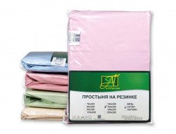 Простыня из сатина на резинке АЛЬВИТЕК розовая 140х200