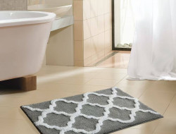 Коврик из микрофибры TANGO RAINBOW Ромбы серый 50х80