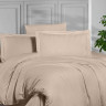 Постельное белье из страйп сатина KARVEN N163-SS-007 KBEJ темно-бежевое 50х70 (2шт), 70х70 (2шт) евро